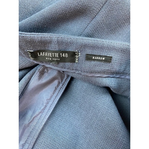 LAFAYETTE 148 NEW YORK Barrow 100% Wool Blend Dress Pants Women's Blue - Picture 4 of 7